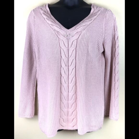 WESTPORT Pullover VNeck Sweater Braid Detail Sz XL - Picture 1 of 6